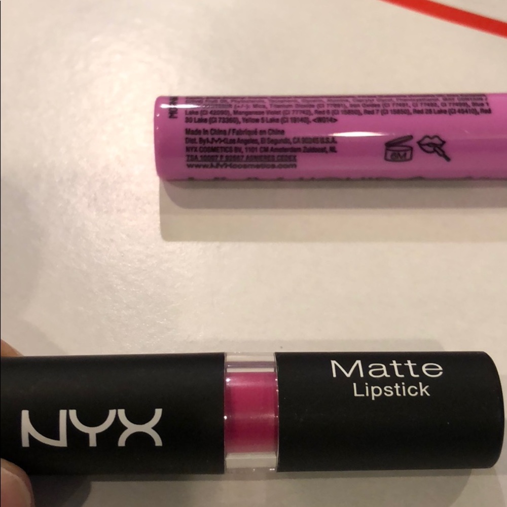 NYX cream and matte lipstick